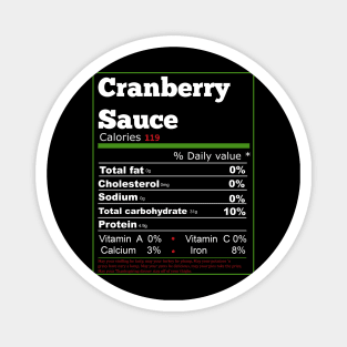 Cranberry Sauce Nutrition Thanksgiving Magnet